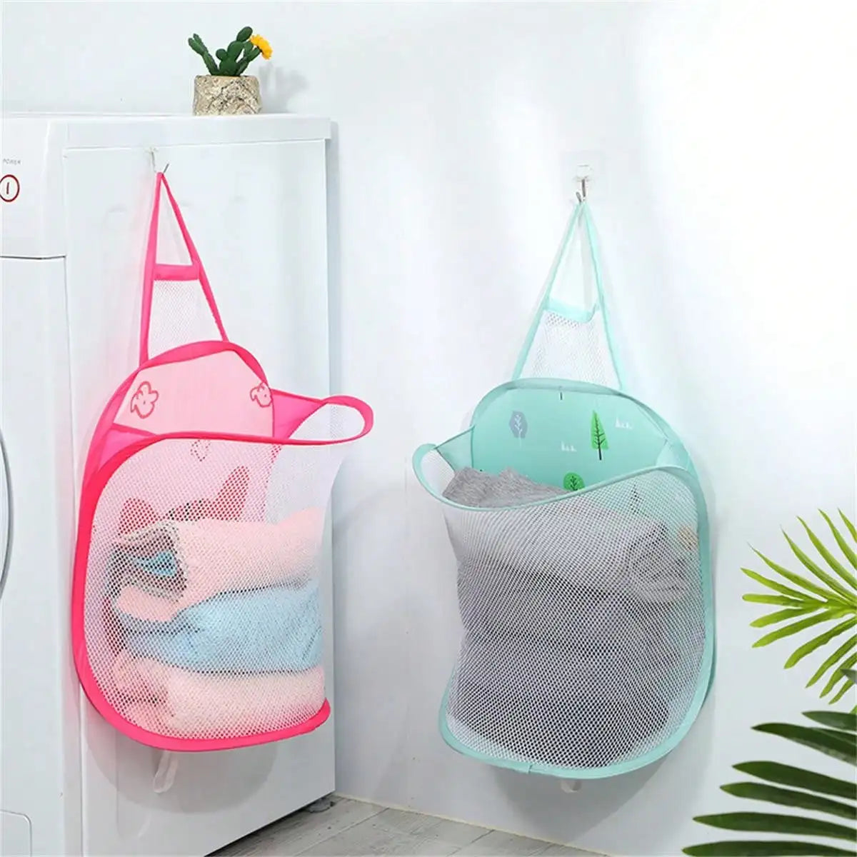 Foldable Mesh Laundry Hamper for Space-Saving Organization - Elysian Nest
