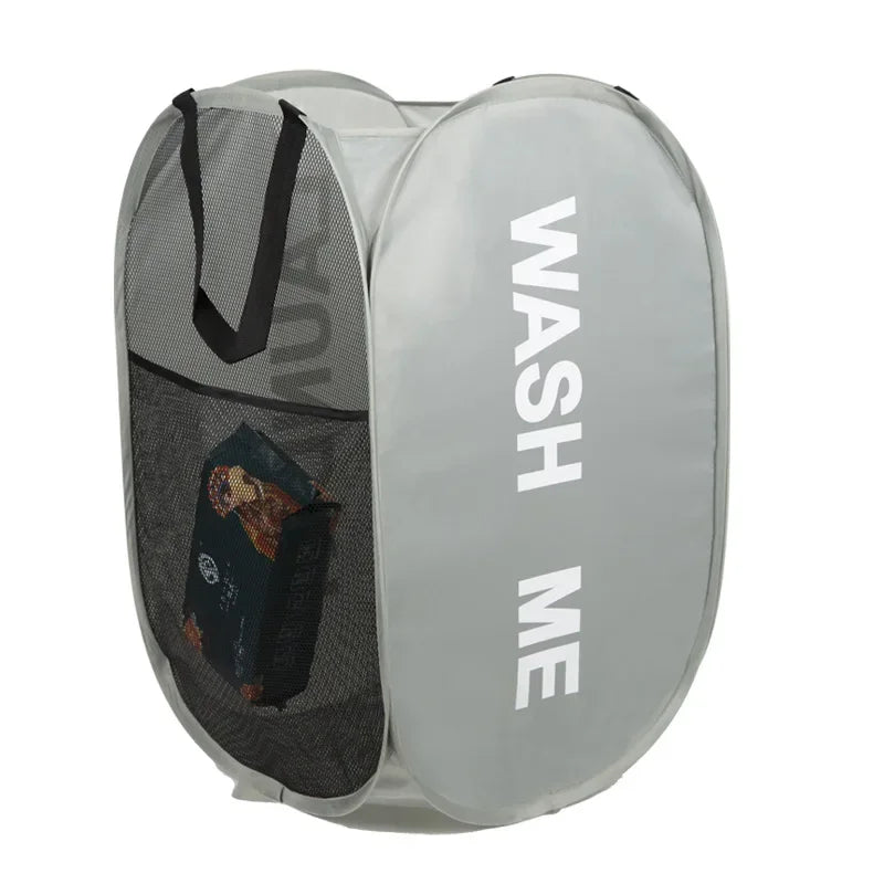 Foldable Mesh Laundry Hamper for Space-Saving Organization - Elysian Nest