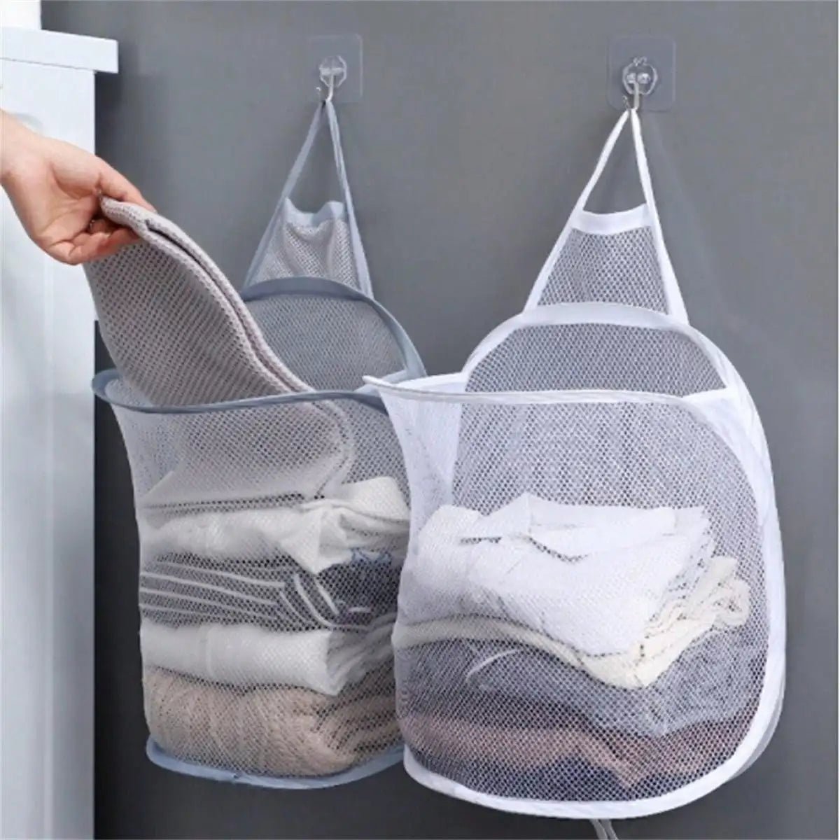 Foldable Mesh Laundry Hamper for Space-Saving Organization - Elysian Nest