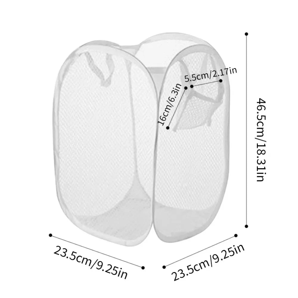 Foldable Mesh Laundry Hamper for Space-Saving Organization - Elysian Nest