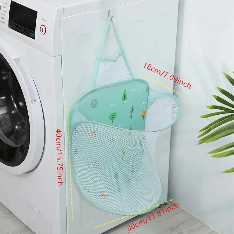 Foldable Mesh Laundry Hamper for Space-Saving Organization - Elysian Nest