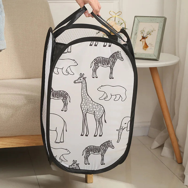 Foldable Mesh Laundry Hamper for Space-Saving Organization - Elysian Nest