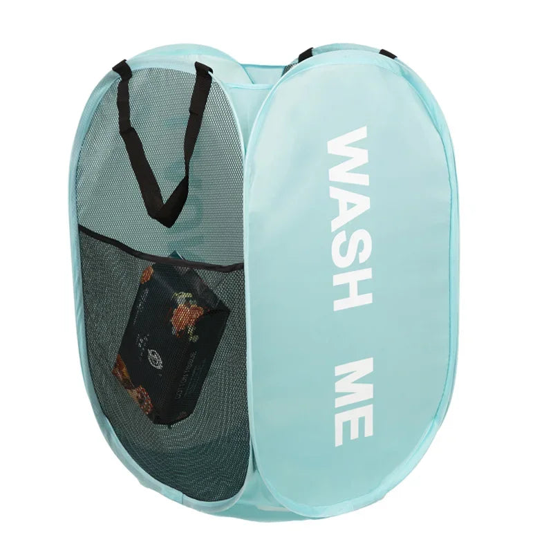 Foldable Mesh Laundry Hamper for Space-Saving Organization - Elysian Nest